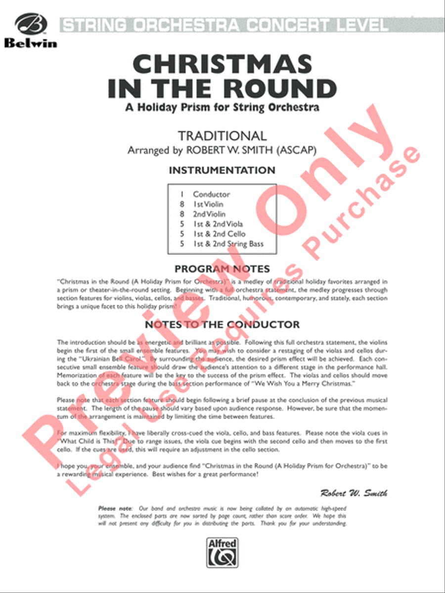 Christmas in the Round (A Holiday Prism for String Orchestra) String Orchestra scores gallery preview page 2