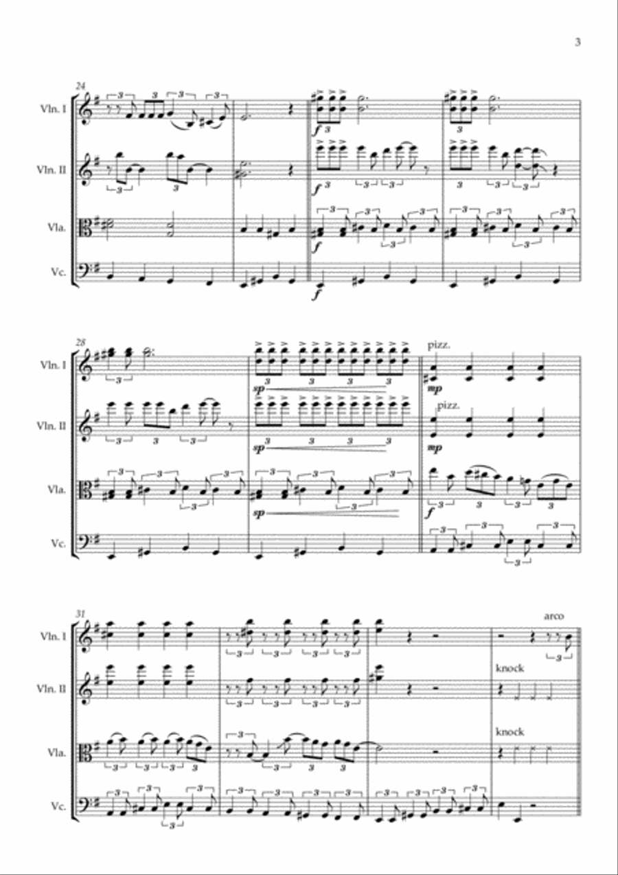 Heartbreak Hotel String Quartet scores gallery preview page 4