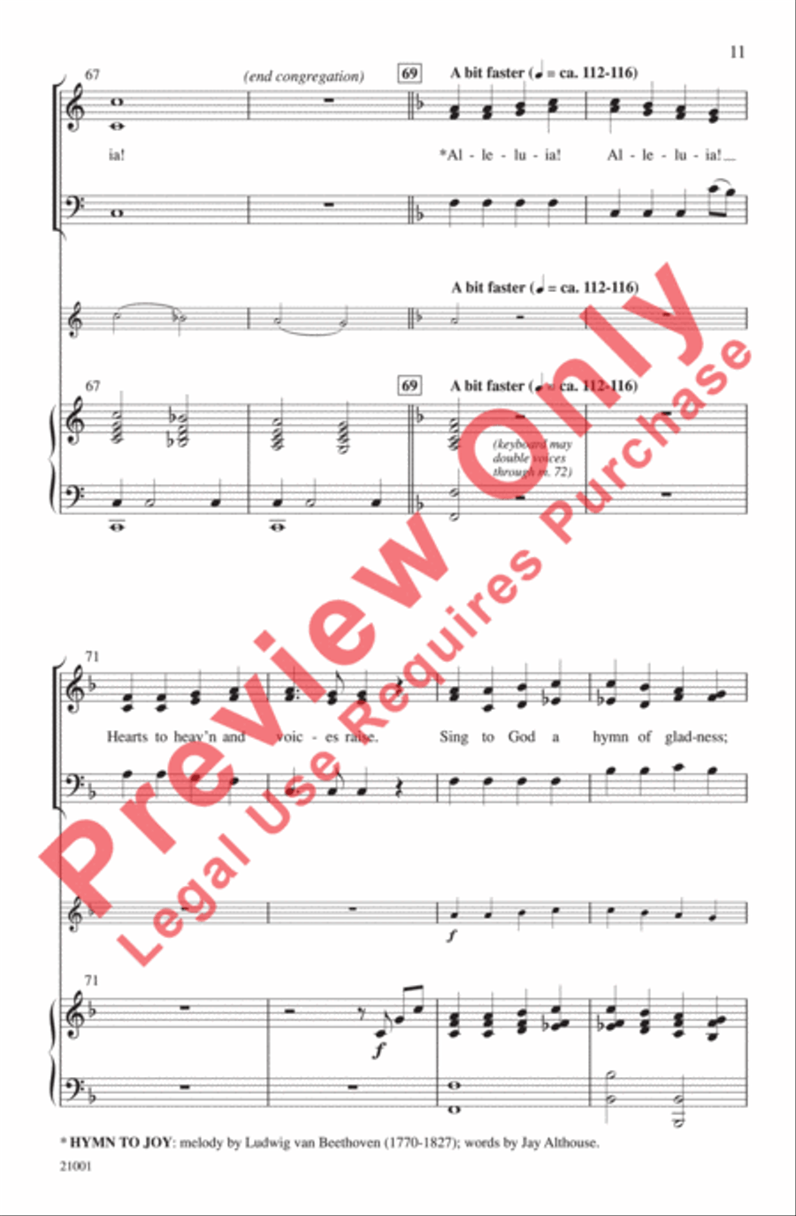 Risen Today! (An Easter Medley) 3-Part scores gallery preview page 11