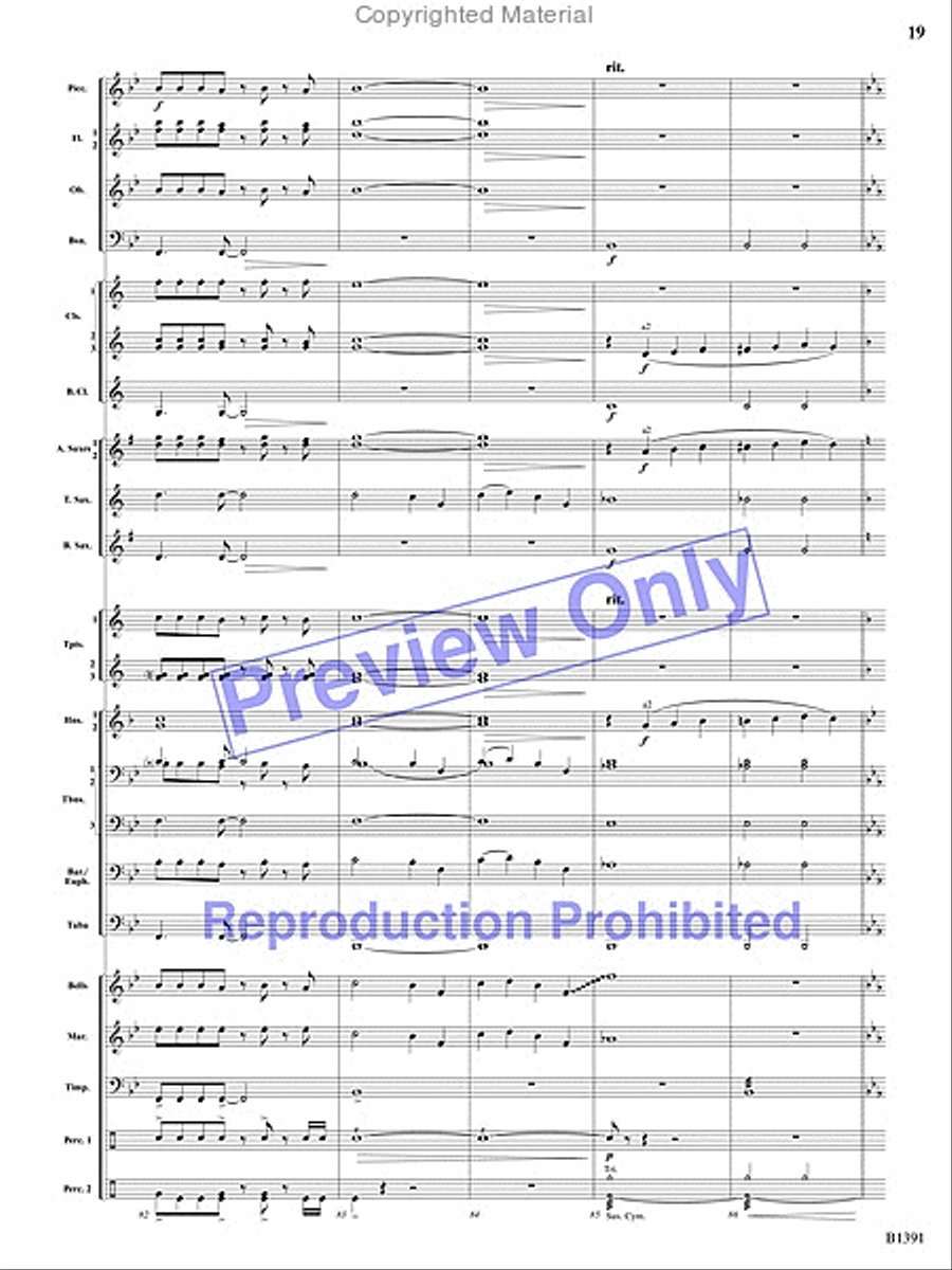 Sunburst Concert Band scores gallery preview page 18