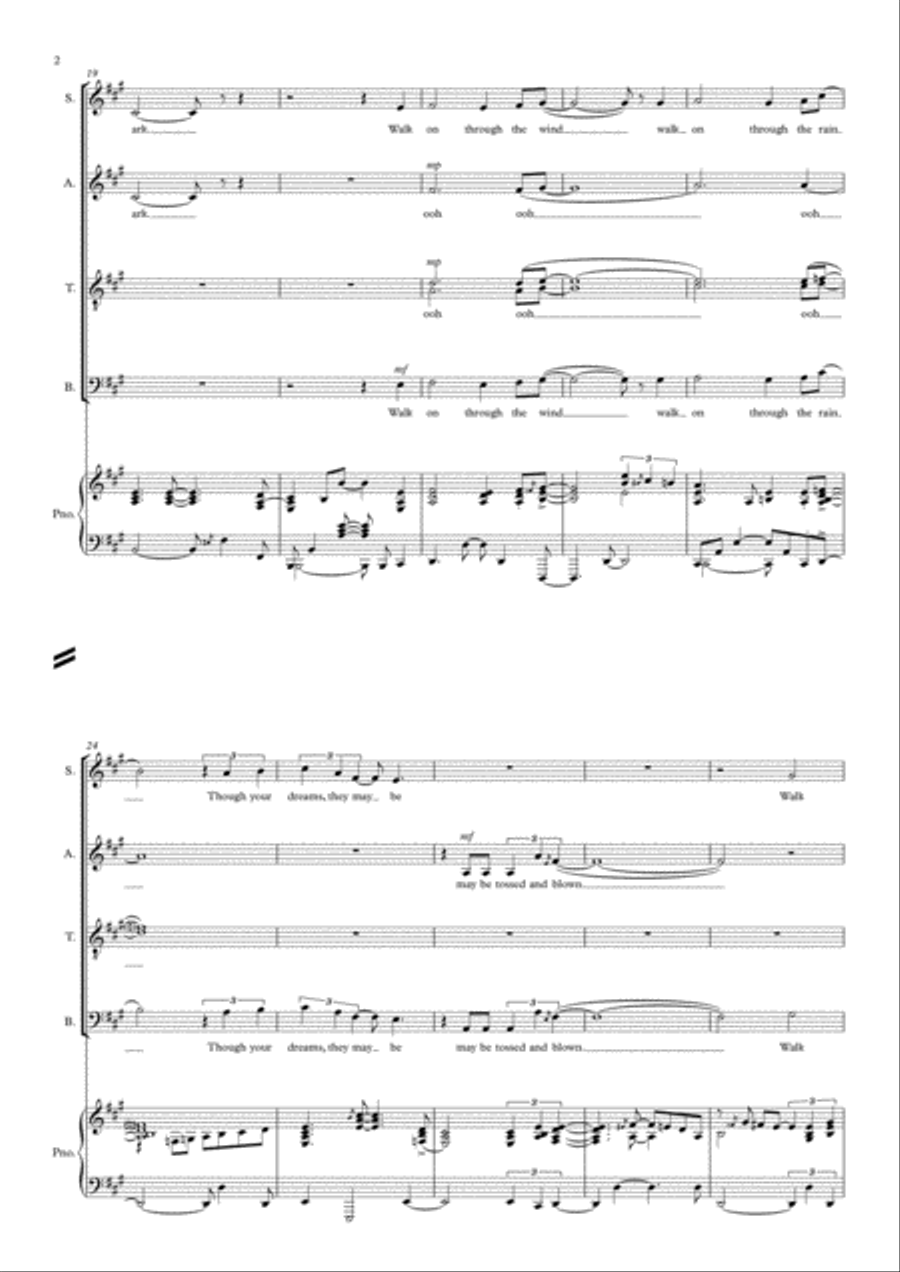 You'll Never Walk Alone You'll Never Walk Alone 4-Part scores gallery preview page 2