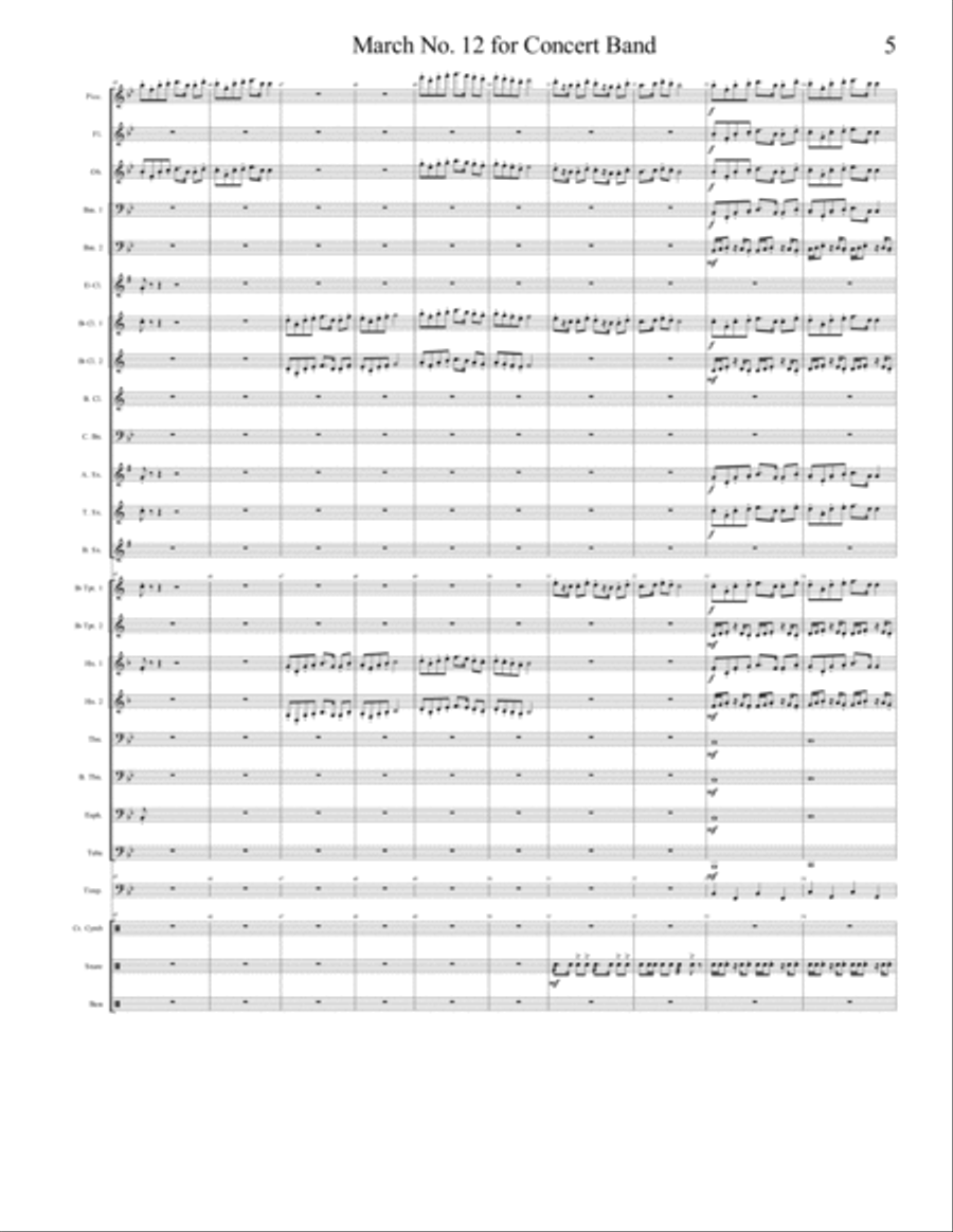 March No. 12 for Concert Band Concert Band scores gallery preview page 5