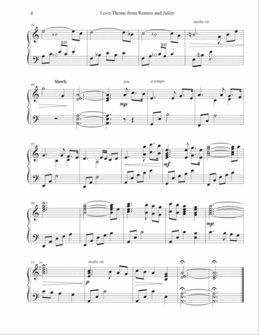 Romeo And Juliet (love Theme) Celtic Harp scores gallery preview page 4