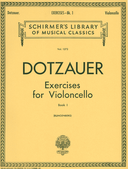 Exercises for Violoncello - Book 1 (Cello)