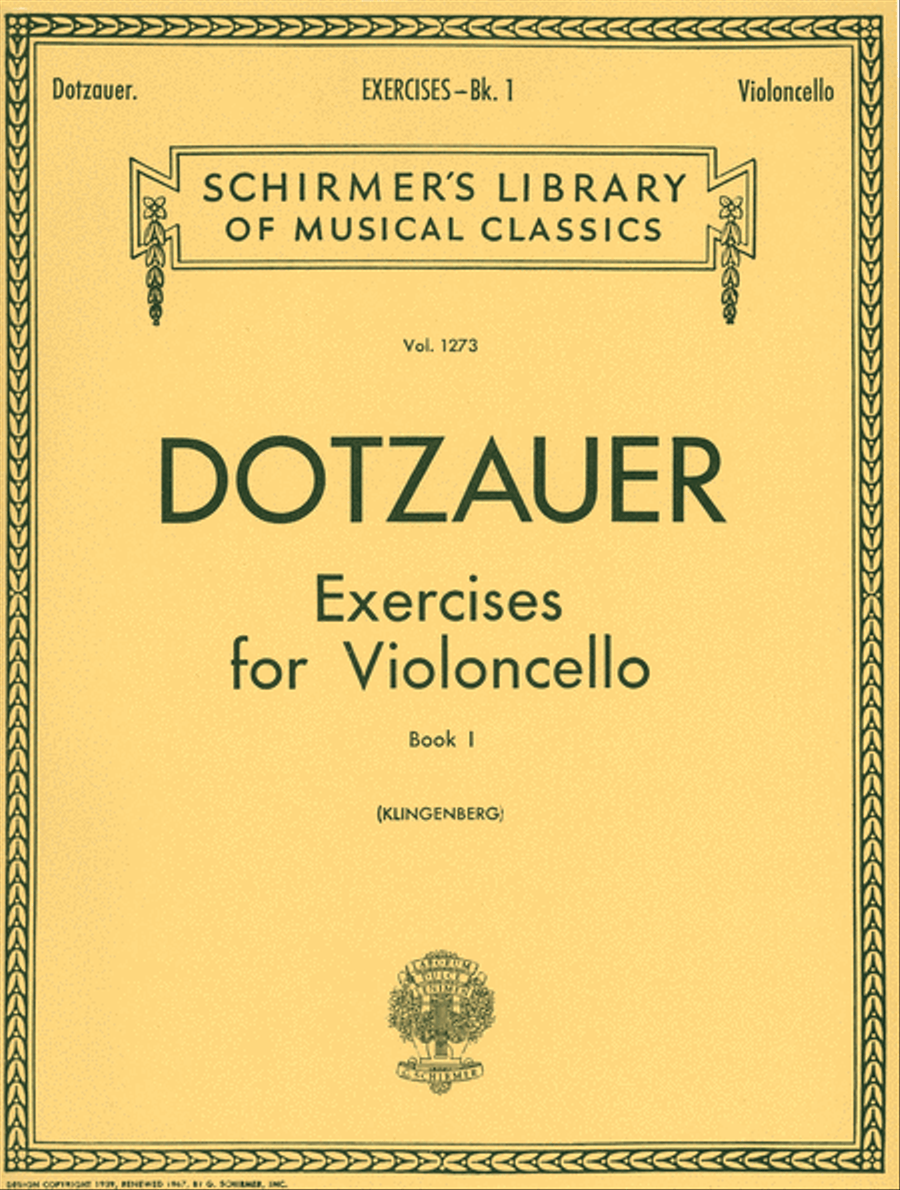 Exercises for Violoncello – Book 1 Cello scores gallery preview page 1