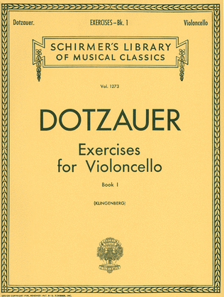 Book cover for Exercises for Violoncello – Book 1