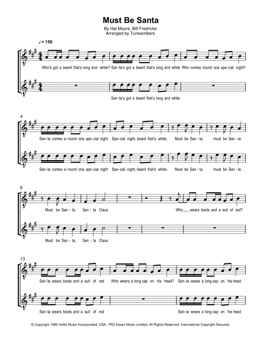 Must Be Santa Voice Solo scores gallery preview page 1