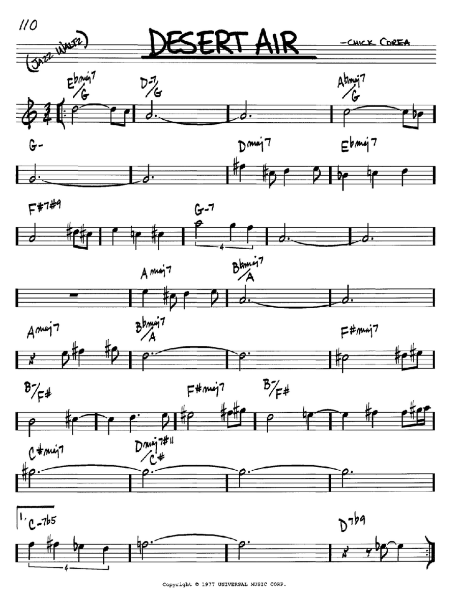 Desert Air Piano scores gallery preview page 1
