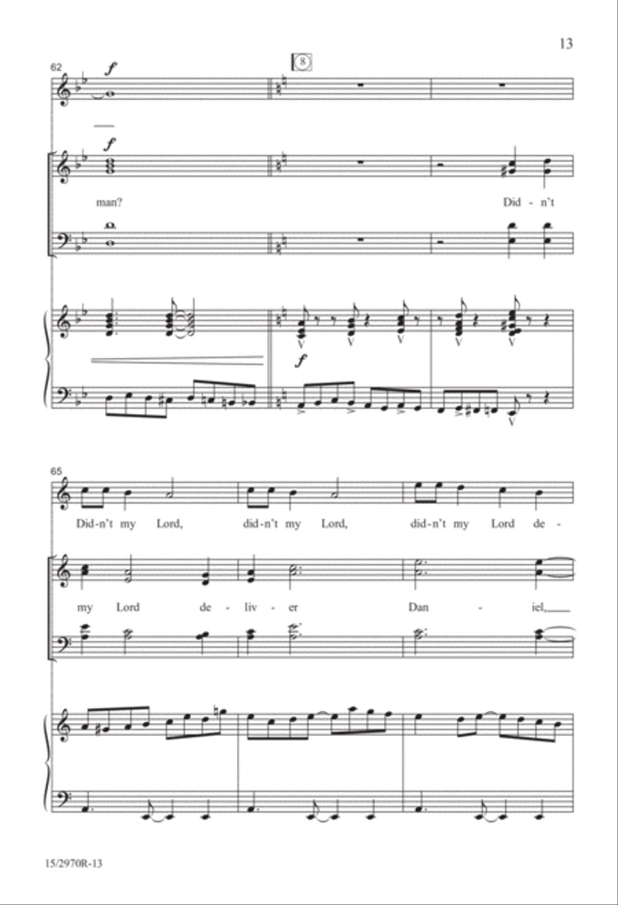 Didn't My Lord Deliver Daniel? 4-Part scores gallery preview page 13