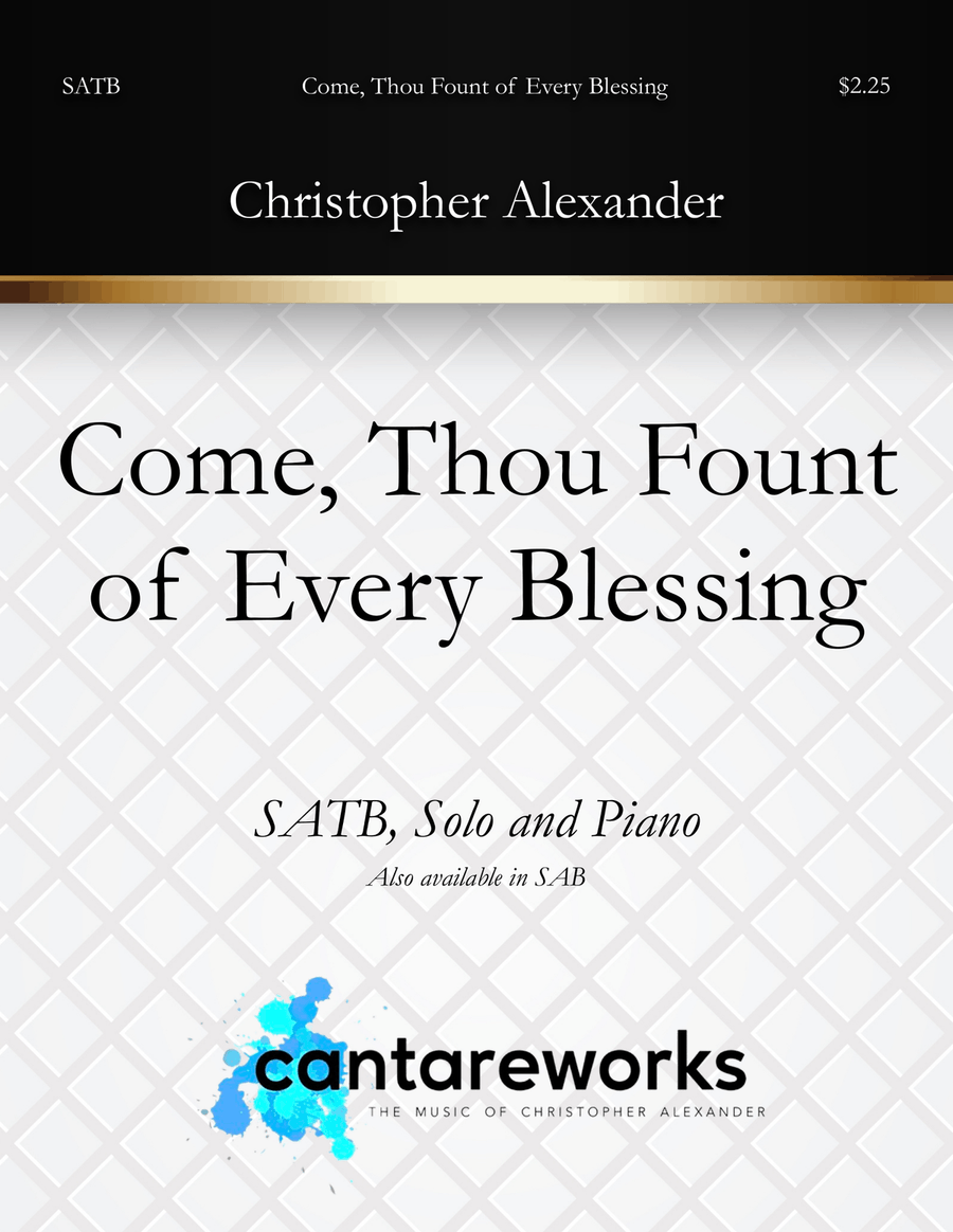 Come, Thou Fount of Every Blessing (SATB) 4-Part scores gallery preview page 1