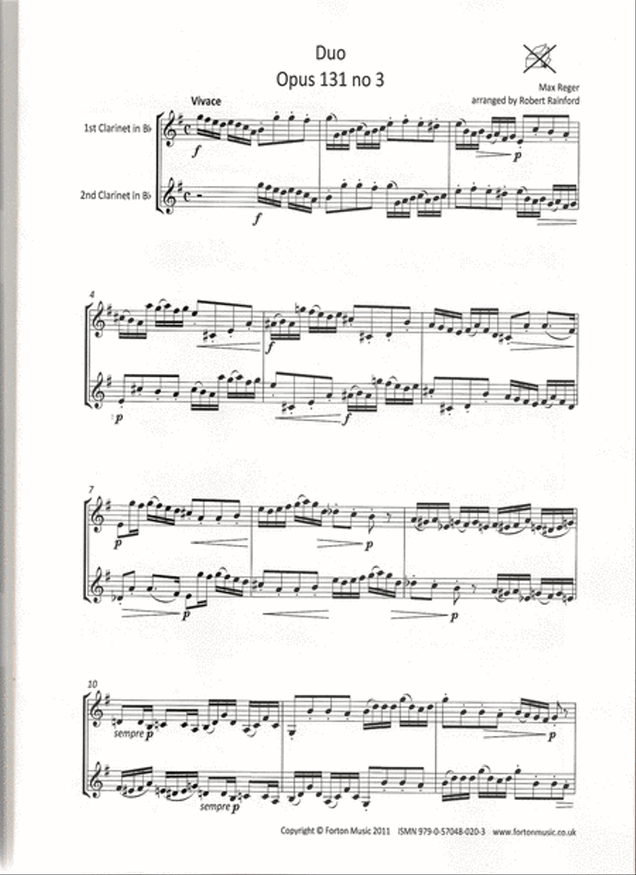 Duo Opus 131 no 3 Duo Opus 131 no 3 Clarinet Duet scores gallery preview page 2