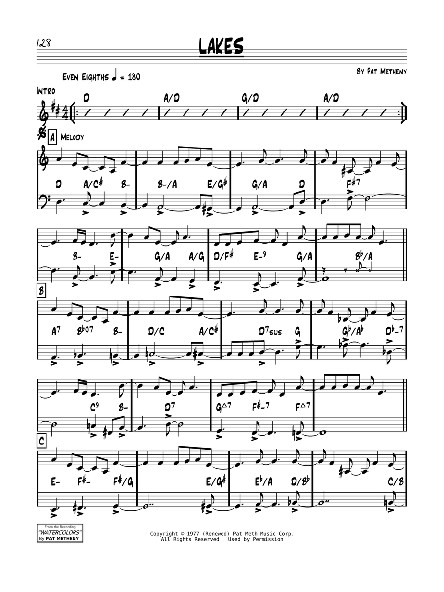 Lakes Piano scores gallery preview page 1