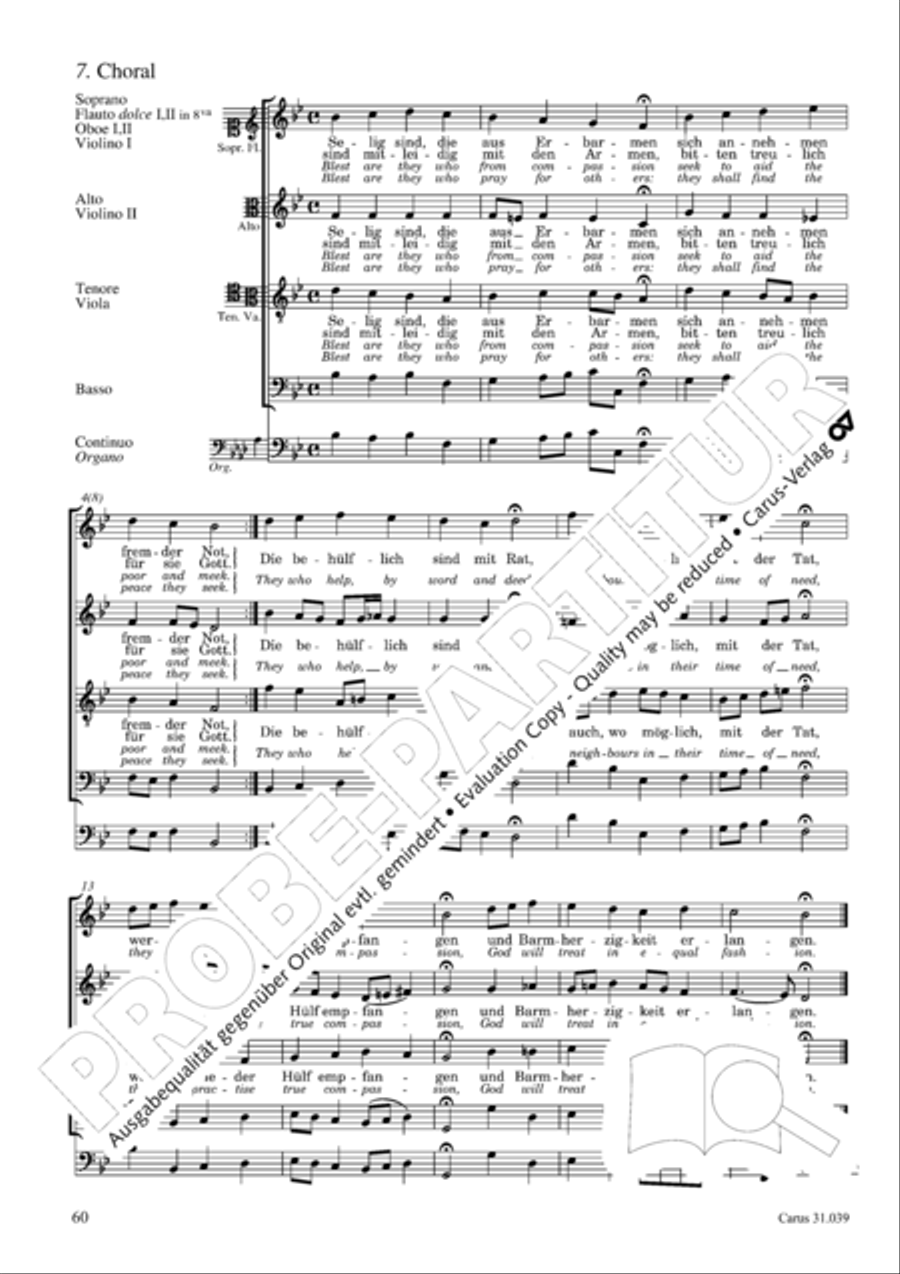 Give the hungry ones thy bread (Brich dem Hungrigen dein Brot) 4-Part scores gallery preview page 60