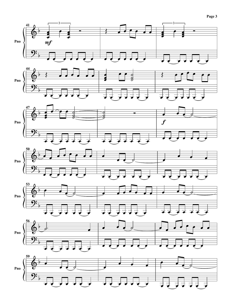 Enola Gay Piano Solo scores gallery preview page 3