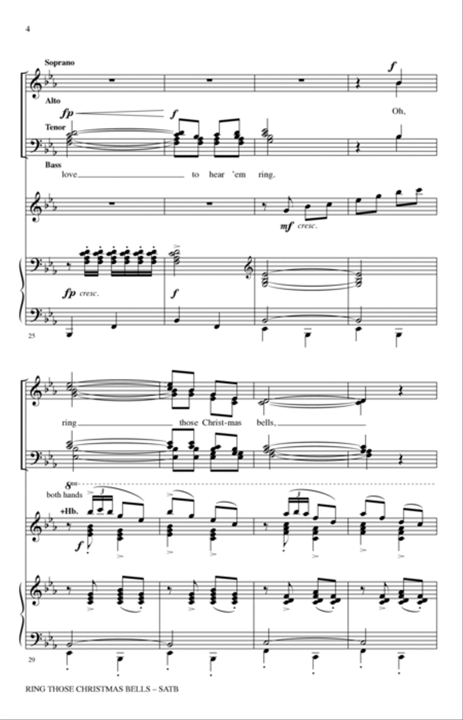 Ring Those Christmas Bells 4-Part scores gallery preview page 3