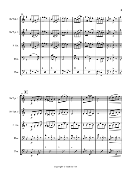 Hiasl-Polka - Gottlieb Weißbacher arr. Sepp Tanzer (Brass Quintet & Percussion) image number null