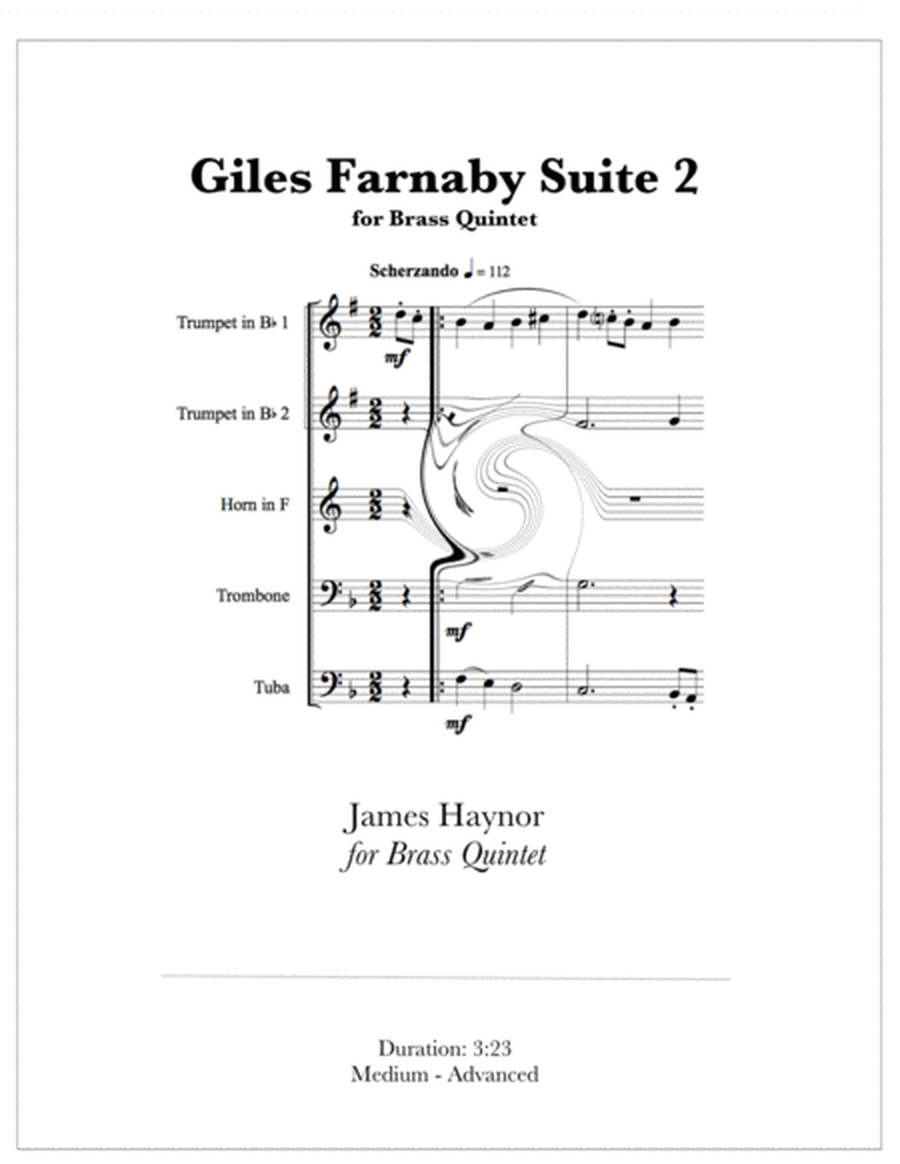 Giles Farnaby Suite 2 for Brass Quintet image number null