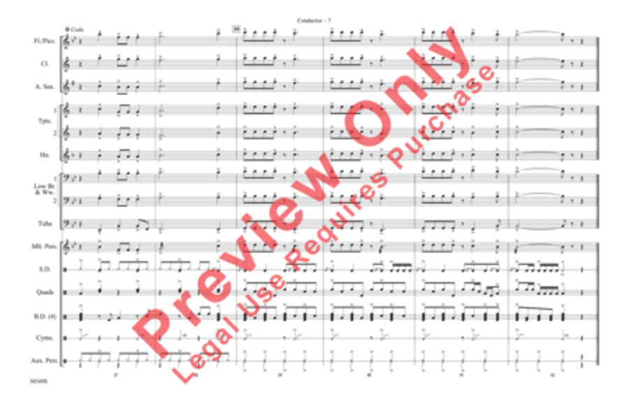 Cheeseburger in Paradise Marching Band scores gallery preview page 8