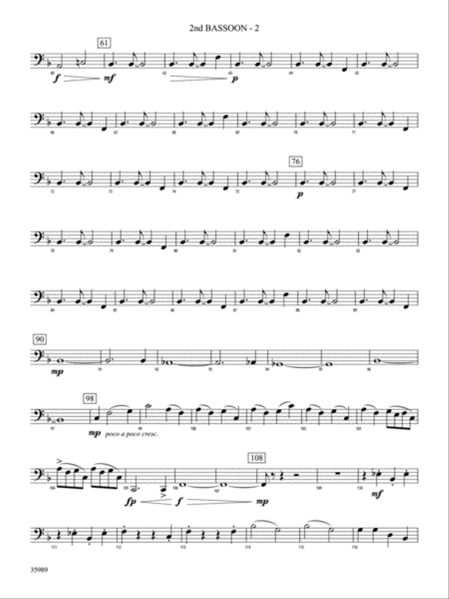 Wild Blue Yonder: 2nd Bassoon Full Orchestra scores gallery preview page 2