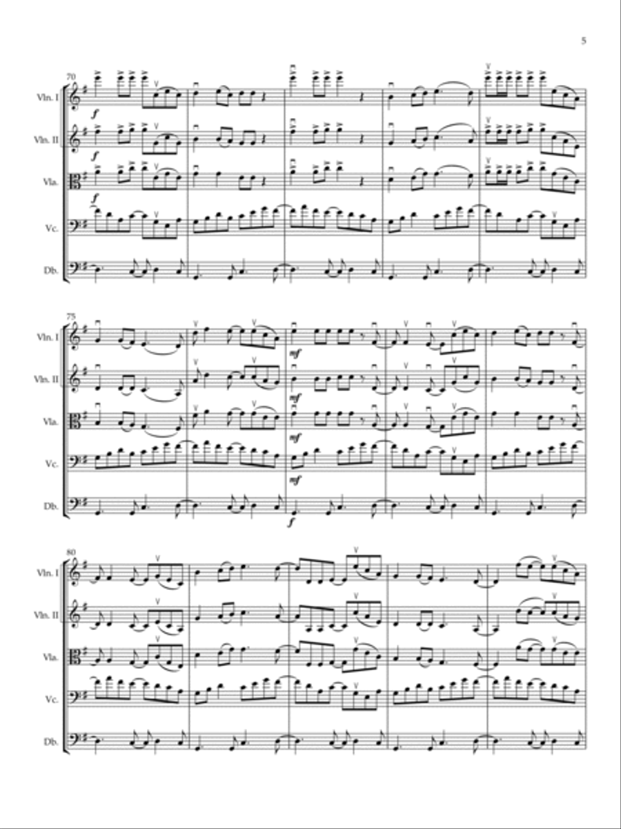 Guantanamera String Quintet scores gallery preview page 5