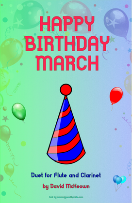 Book cover for Happy Birthday March, for Flute and Clarinet Duet