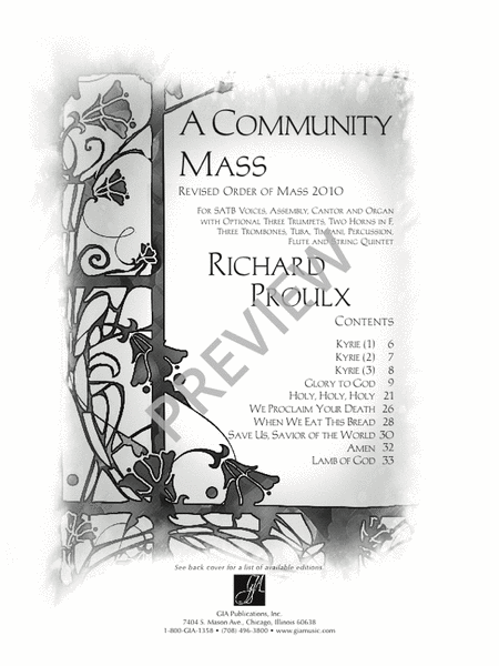 A Community Mass - Full Score