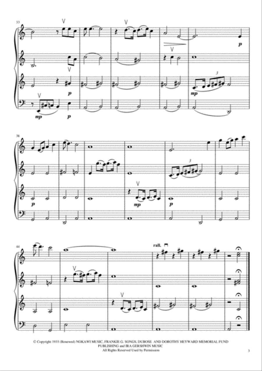 Summertime Summertime String Quartet scores gallery preview page 4