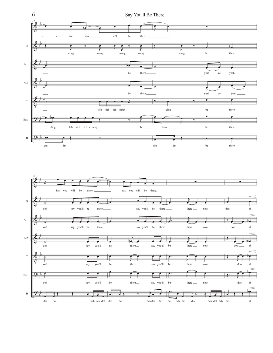 Say You'll Be There 4-Part scores gallery preview page 6