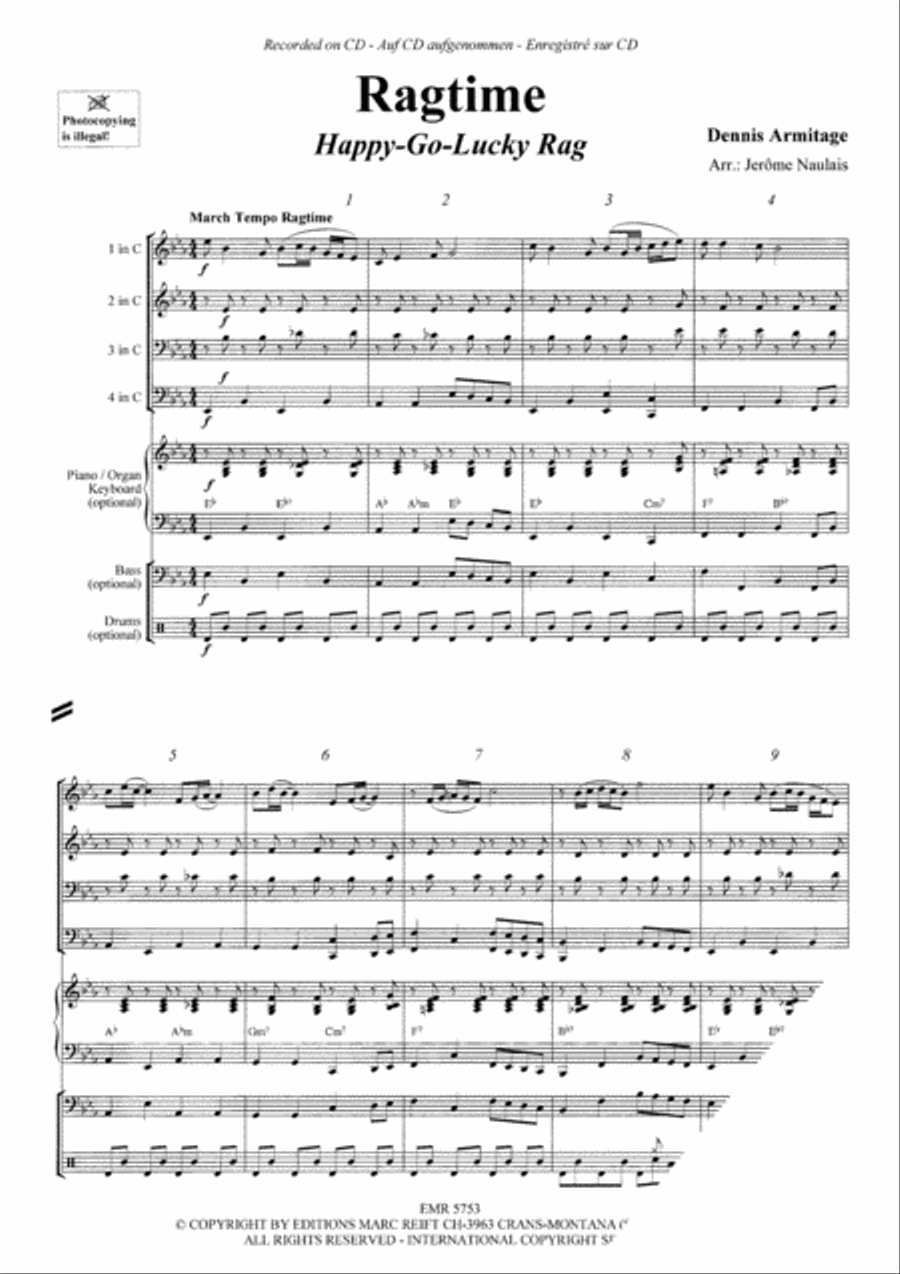 Ragtime Ragtime Brass Ensemble scores gallery preview page 3