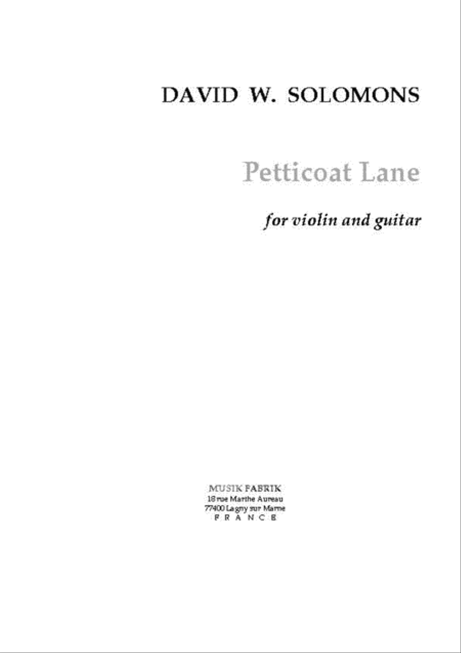 Petticoat Lane Violin scores gallery preview page 1