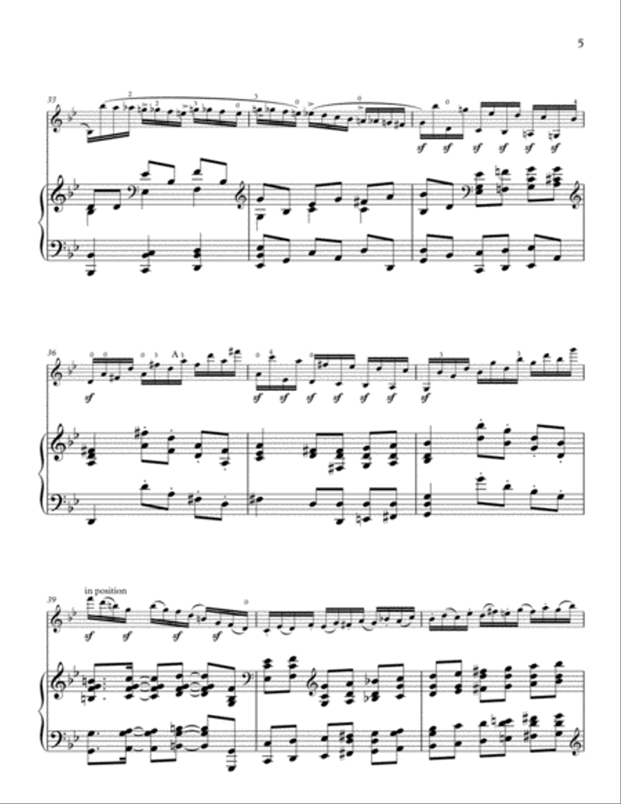 Paganini-Pokhanovski 24 Caprices: #16 for violin and piano Violin Solo scores gallery preview page 5