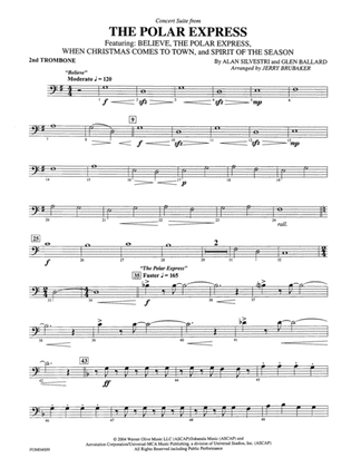 The Polar Express, Concert Suite from: 2nd Trombone