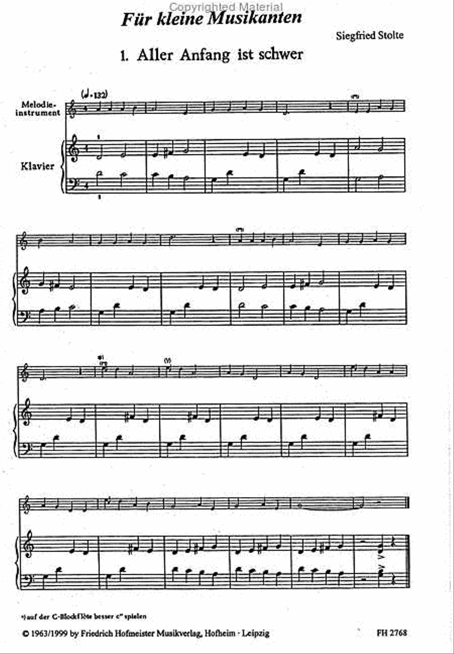 Für kleine Musikanten Für kleine Musikanten Soprano Recorder scores gallery preview page 2