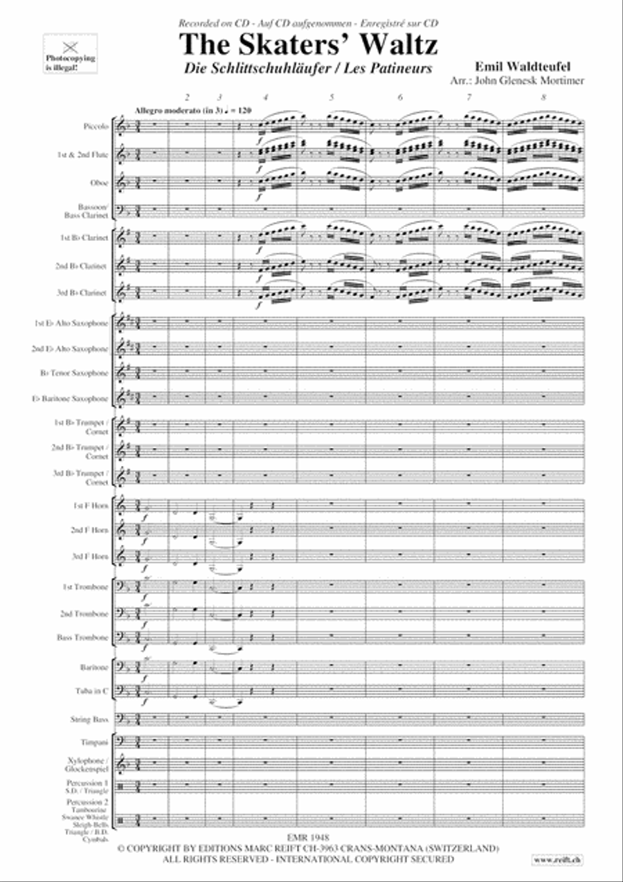 The Skaters' Waltz Concert Band scores gallery preview page 4