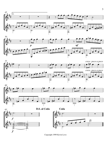 Three Entertainments for Flute And Guitar - Summer Rain - Score and Parts image number null