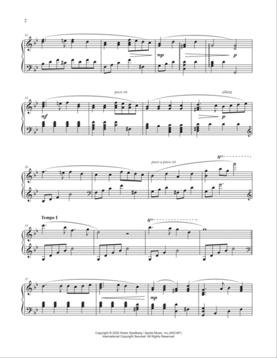 Ukrainian National Anthem - Solo Piano Arrangement (Shche ne vmerla Ukrainy) Piano Solo scores gallery preview page 2
