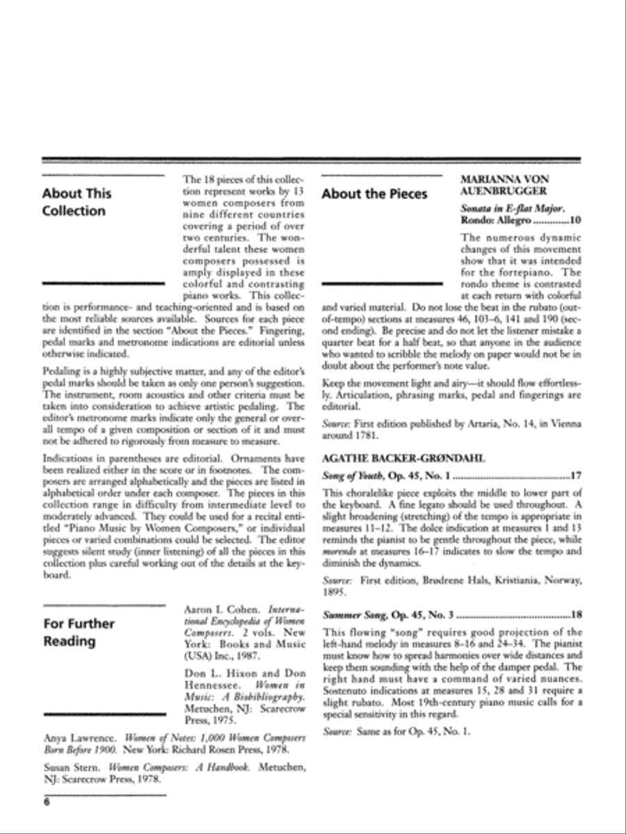 At the Piano with Women Composers Piano Solo scores gallery preview page 6