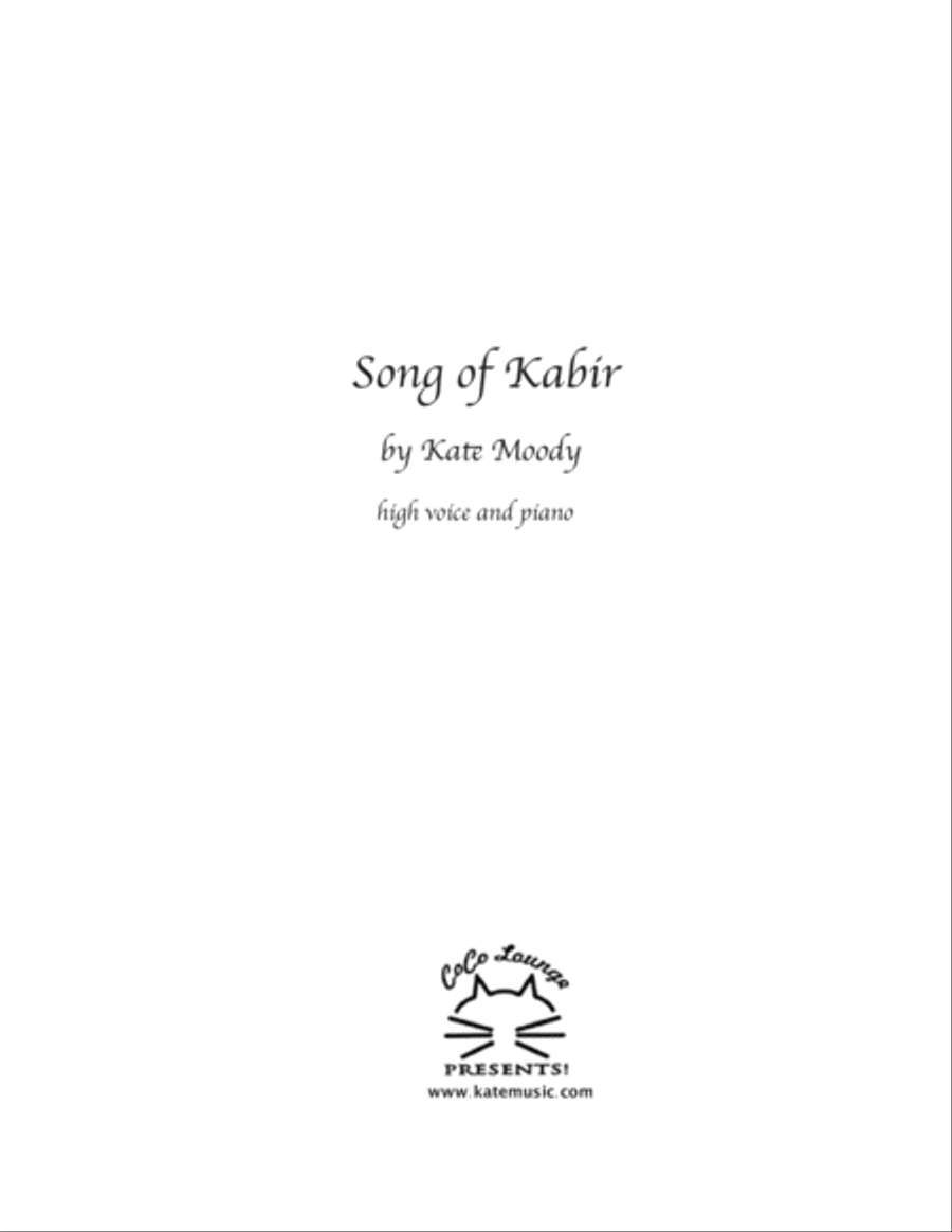 Song of Kabir (high voice) High Voice scores gallery preview page 1