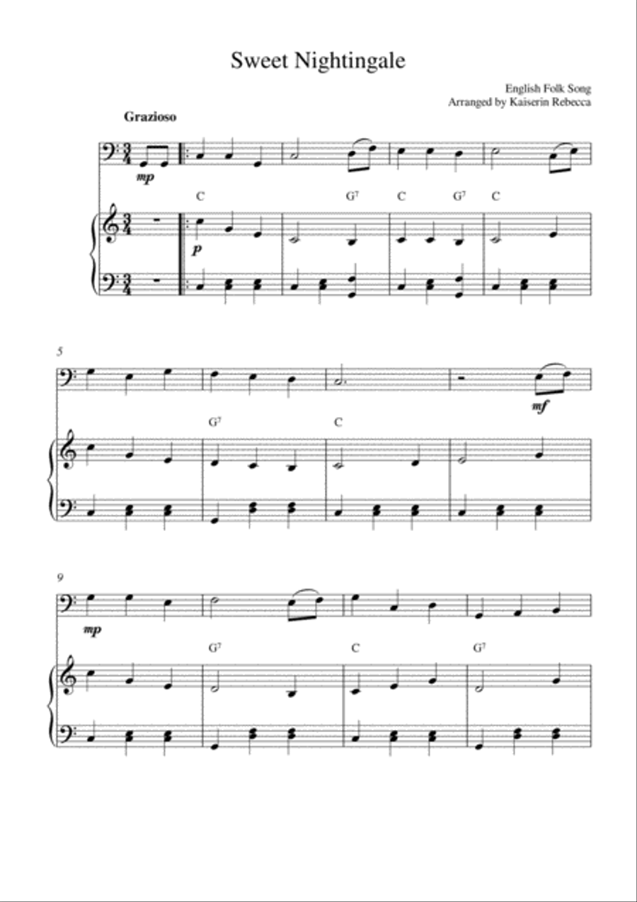 Sweet Nightingale Bassoon scores gallery preview page 1