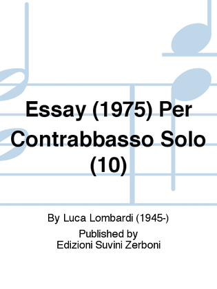 Essay (1975) Per Contrabbasso Solo (10)