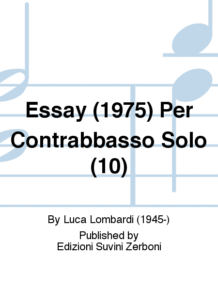 Essay (1975) Per Contrabbasso Solo (10)