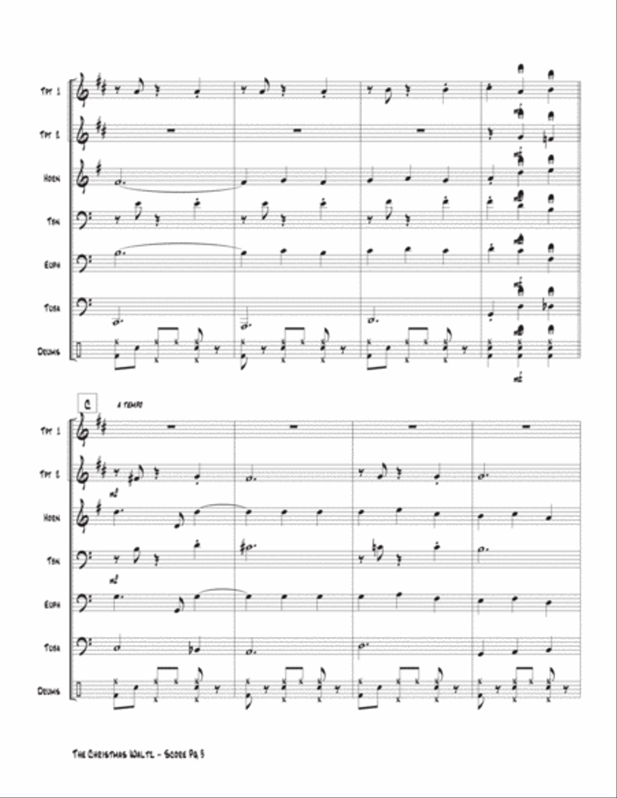 The Christmas Waltz Brass Ensemble scores gallery preview page 3