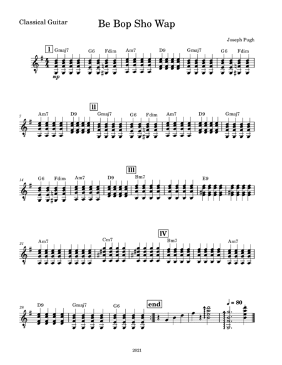 Be Bop Sho Wap(Flute Solo) Small Ensemble scores gallery preview page 3