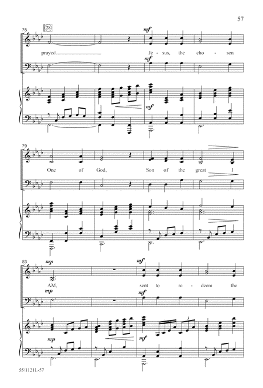 Touched by the Christ Touched by the Christ 3-Part scores gallery preview page 58