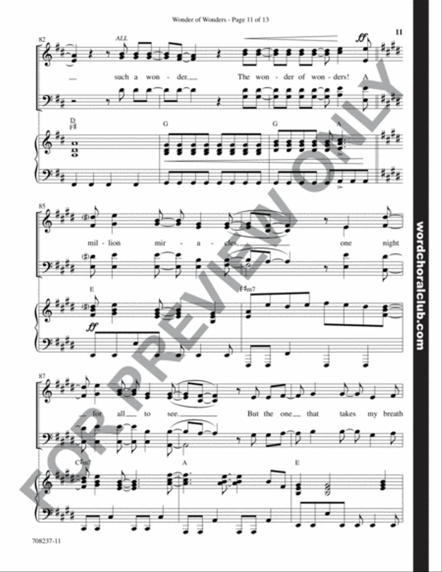 Wonder of Wonders - Anthem 4-Part scores gallery preview page 12