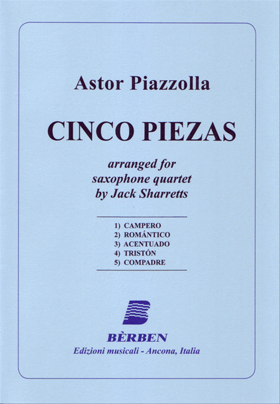 Cinco Piezas Saxophone Quartet scores gallery preview page 1