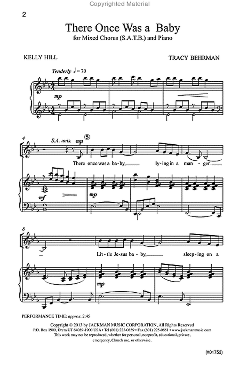 There Once Was a Baby - SATB image number null