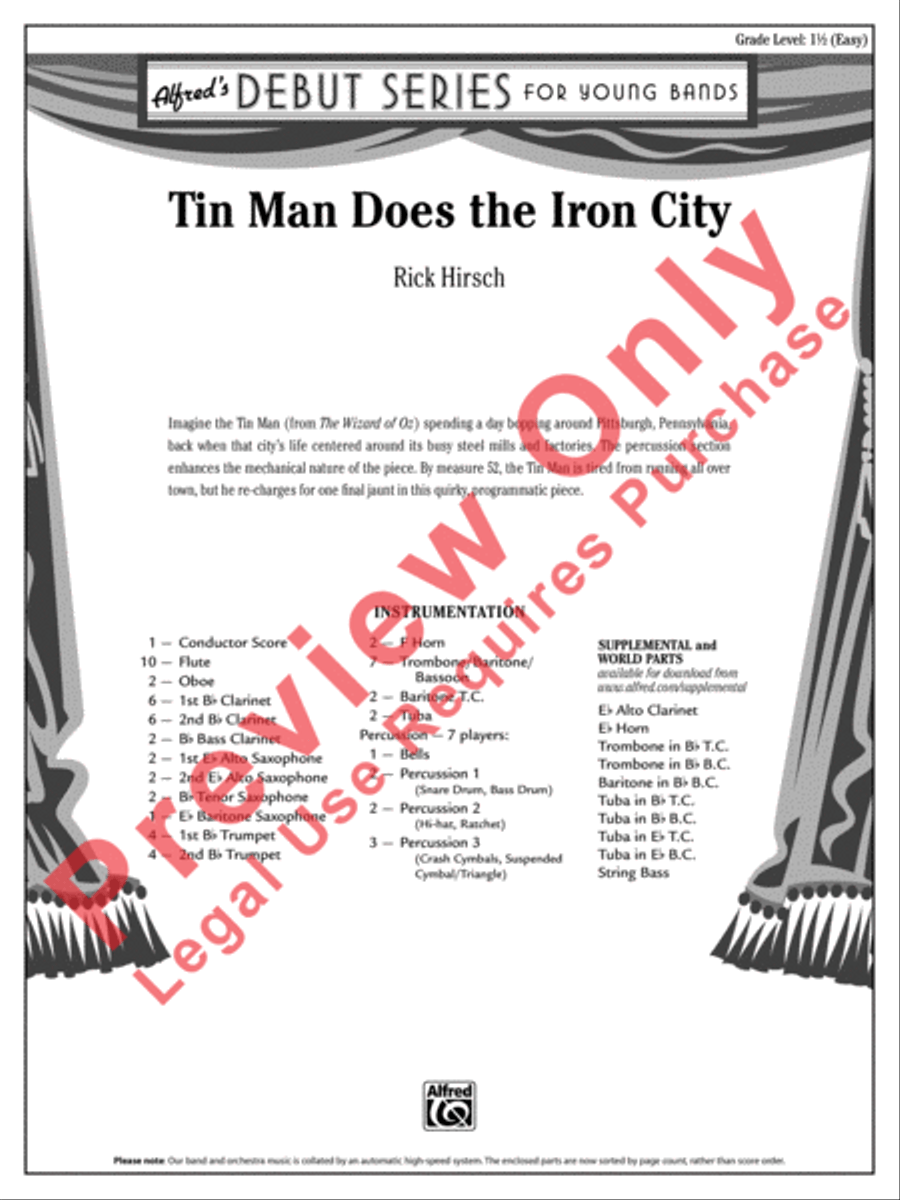 Tin Man Does the Iron City Concert Band scores gallery preview page 2