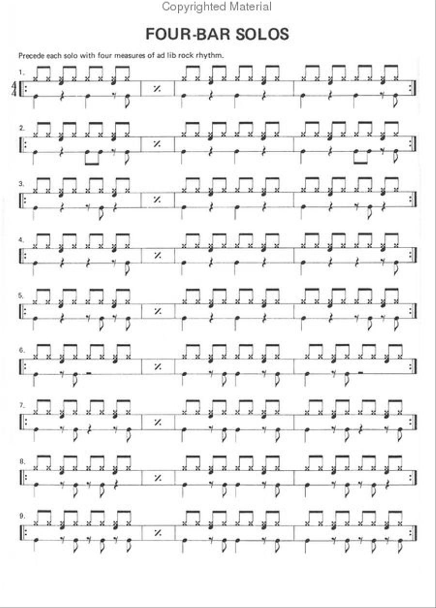 Joel Rothman's Rock Drum Solos To Develop Coordination Drums scores gallery preview page 3