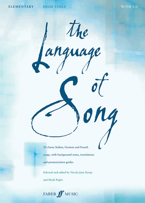 Book cover for The Language of Song - Elementary (High Voice)